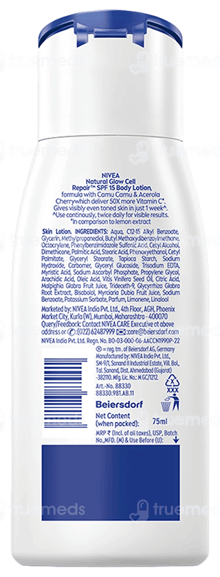 Nivea Natural Glow Spf 15 Body Lotion 75Ml