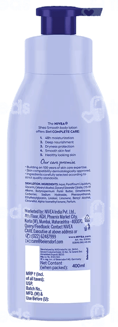 Nivea Shea Smooth Body Milk Lotion 400Ml