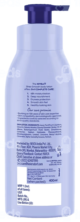Nivea Shea Smooth Body Milk Lotion 400Ml