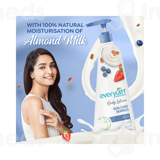 Everyuth Naturals Sun Care Berries Spf 15 Body Lotion 500 Ml