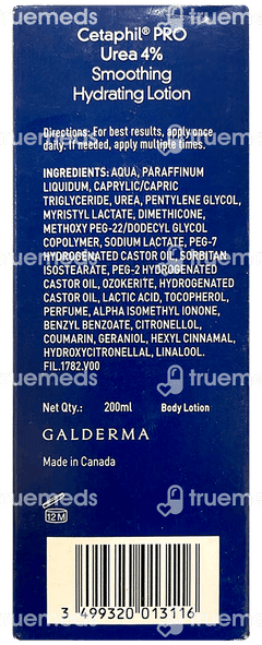 Cetaphil Pro Urea 4% Smoothing Hydrating Lotion 200ml