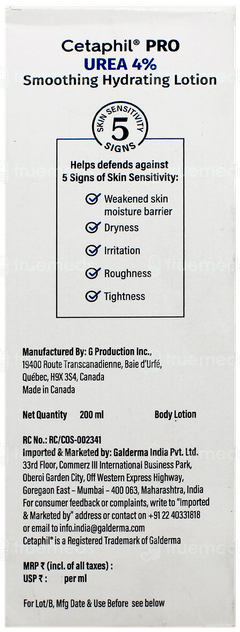 Cetaphil Pro Urea 4% Smoothing Hydrating Lotion 200Ml