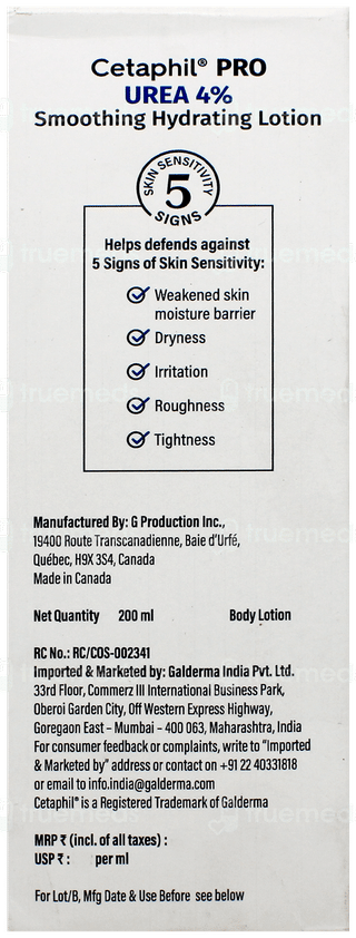 Cetaphil Pro Urea 4% Smoothing Hydrating Lotion 200Ml