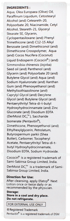 Efatop Next Intense Moisturizer Lotion 150ml