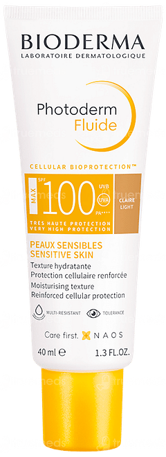 Bioderma Photoderm Fluide Max Spf 100 Pa++++ Claire Light 40ml Bioderma Photoderm Fluide Max Spf 100 Pa++++ Claire Light 40ml