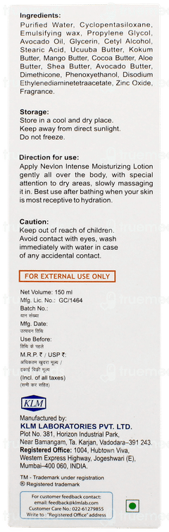 Nevlon Intense Moisturizing Lotion 150ml