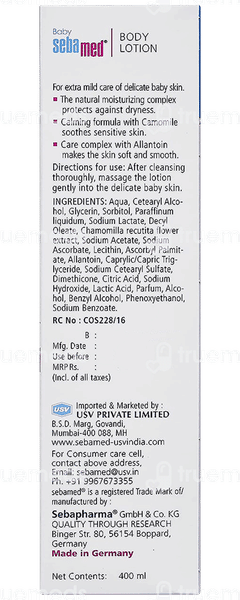 Sebamed Baby With Camomile Body Lotion 400ml
