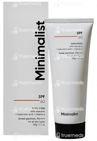 Minimalist Broad Spectrum Pa++++ Spf 60+ Silymarin Sunscreen 50 GM