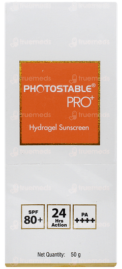 Photostable Pro+ Spf 80+ Pa++++ Hydragel Sunscreen 50gm Photostable Pro+ Spf 80+ Pa++++ Hydragel Sunscreen 50gm