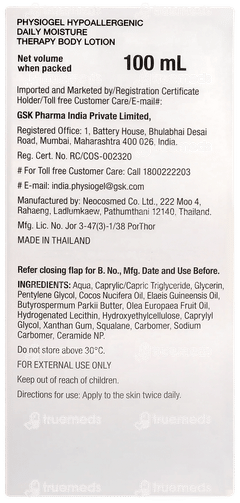 Physiogel Hypoallergenic Daily Moisture Therapy Body Lotion 100ml