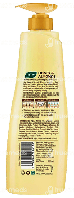 Joy Honey & Almonds Advanced Nourishing Body Lotion 500ml