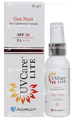 Uvcare Lite Spf 30 Pa+++ Gen Next Skin Lightening Formula Lotion 50gm Uvcare Lite Spf 30 Pa+++ Gen Next Skin Lightening Formula Lotion 50gm