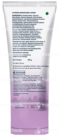 La Shield Probiotic Moisturizer Intense Body Lotion 100gm