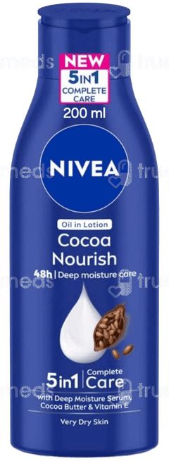 Nivea New 5 In 1 Complete Care Cocoa Nourish Body Lotion 200Ml Nivea New 5 In 1 Complete Care Cocoa Nourish Body Lotion 200Ml