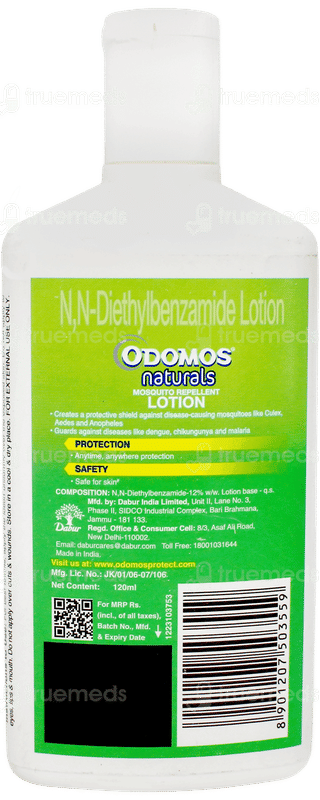 Odomos Naturals Mosquito Repellent Lotion 120Ml