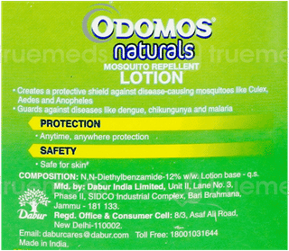 Odomos Naturals Mosquito Repellent Lotion 120Ml