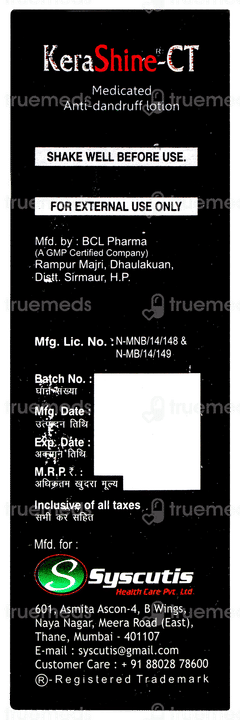 Kerashine Ct Anti Dandruff Lotion 100ml