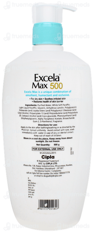 Excela Max 500 Moisturiser 500gm