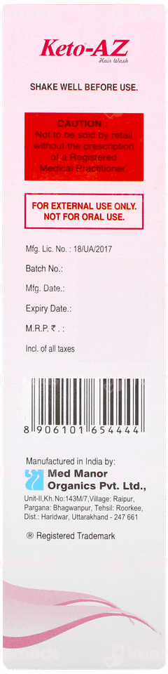 Keto Az Hair Wash Lotion 125ml