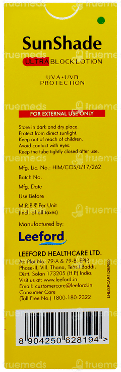 Sunshade Ultra Block Spf 50 Pa+++ Lotion 50ml