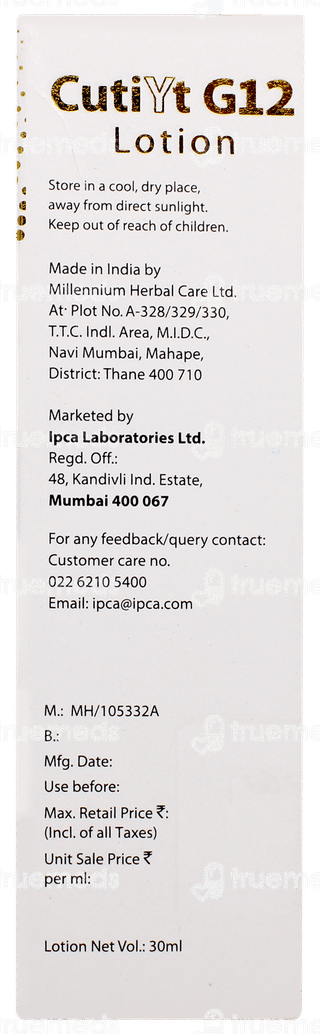 Cutiyt G12 Lotion 30ml