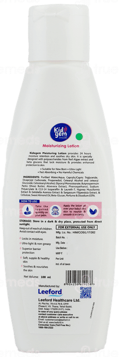 Kidogem Moisturizing Lotion 100Ml