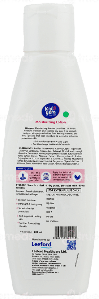 Kidogem Moisturizing Lotion 100Ml