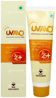 Uvavo Spf 25+ Pa+++ Sunscreen Lotion 30gm