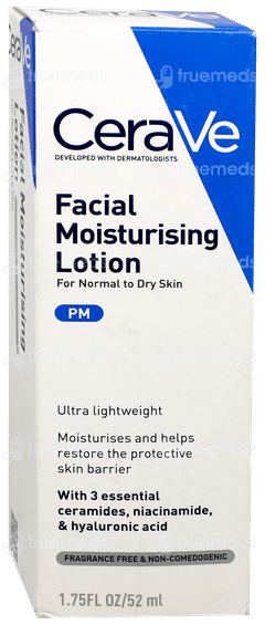 Cerave Pm Facial Moisturising Normal To Dry Skin Lotion 52Ml Cerave Pm Facial Moisturising Normal To Dry Skin Lotion 52Ml