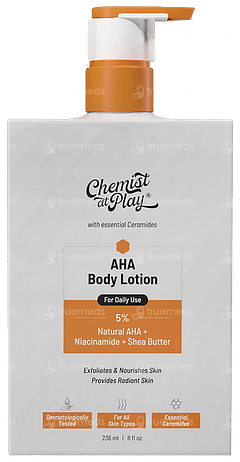 Chemist At Play 5% Natural Aha + Niacinamide + Shea Butter Body Lotion 236ml Chemist At Play 5% Natural Aha + Niacinamide + Shea Butter Body Lotion 236ml