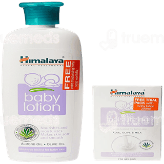 Himalaya Baby Lotion 200Ml With Himalaya Extra Moisturizing Baby Soap 75Gm Free