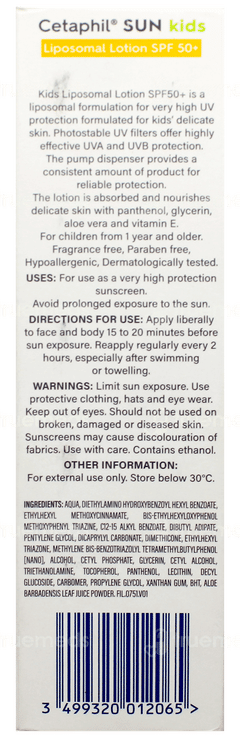 Cetaphil Sun Kids Spf 50+ Liposomal Lotion 150Ml