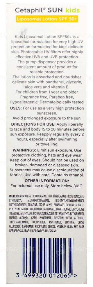 Cetaphil Sun Kids Spf 50+ Liposomal Lotion 150Ml