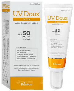 Uv Doux D Tan Aqua Spf 50 Pa++++ Sunscreen Lotion 50ml