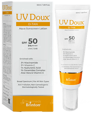 Uv Doux D Tan Aqua Spf 50 Pa++++ Sunscreen Lotion 50ml