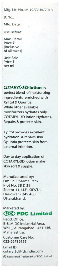 Cotaryl 3d Lotion 100ml