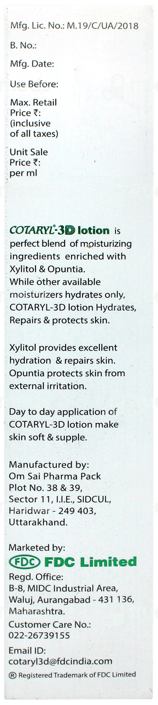 Cotaryl 3d Lotion 100ml