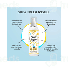 Mom & World Mineral Based Spf 50 Pa+++ Baby Sunscreen Lotion 120ml