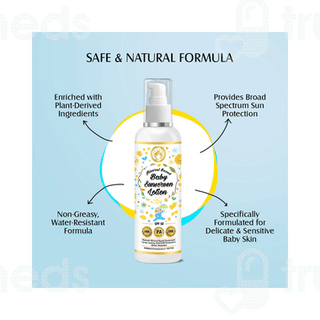 Mom & World Mineral Based Spf 50 Pa+++ Baby Sunscreen Lotion 120ml