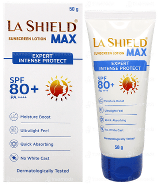 La Shield Max Spf 80+ Pa++++ Sunscreen Lotion 50Gm