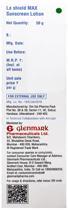 La Shield Max Spf 80+ Pa++++ Sunscreen Lotion 50Gm