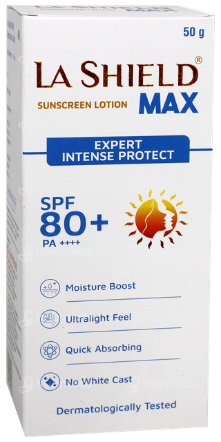 La Shield Max Spf 80+ Pa++++ Sunscreen Lotion 50Gm