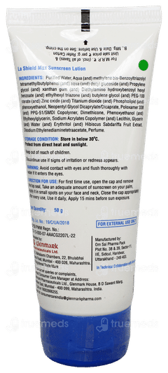 La Shield Max Spf 80+ Pa++++ Sunscreen Lotion 50Gm