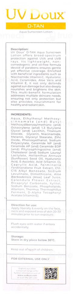 Brinton Uv Doux D Tan Spf 50 Pa++++ Aqua Sunscreen Lotion 100ml