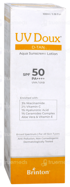 Brinton Uv Doux D Tan Spf 50 Pa++++ Aqua Sunscreen Lotion 100ml