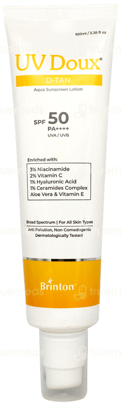 Brinton Uv Doux D Tan Spf 50 Pa++++ Aqua Sunscreen Lotion 100ml