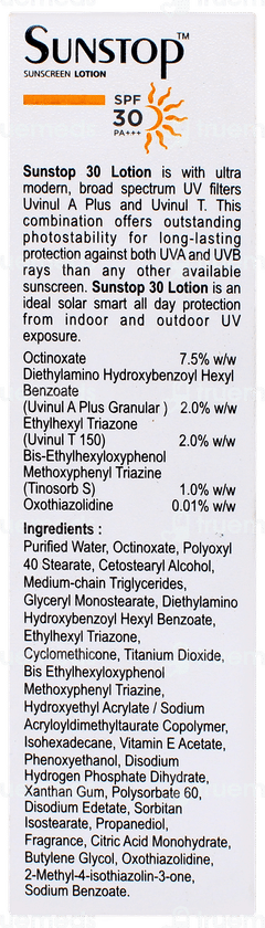 Sunstop Spf 30 Pa+++ Sunscreen Lotion 60gm