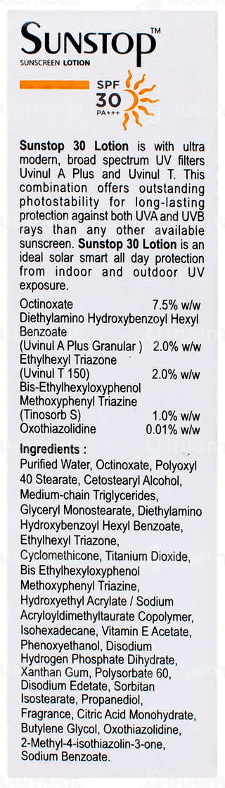 Sunstop Spf 30 Pa+++ Sunscreen Lotion 60gm