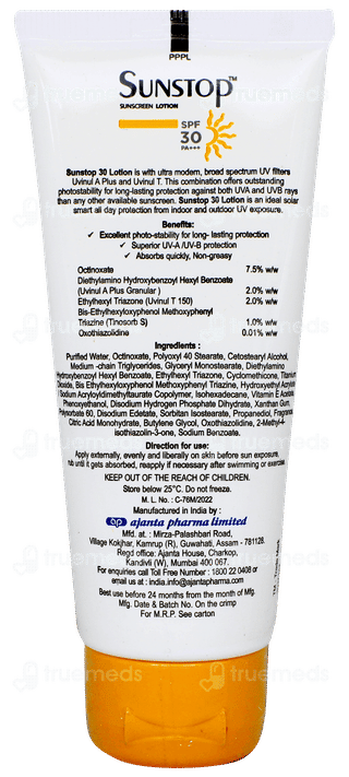 Sunstop Spf 30 Pa+++ Sunscreen Lotion 60gm