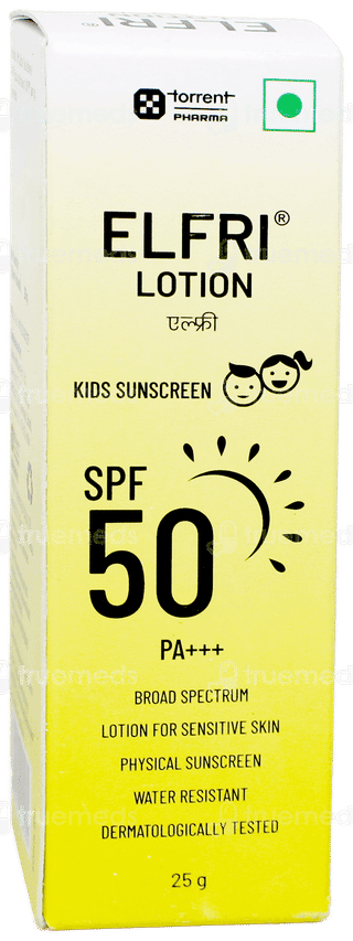 Elfri Spf 50 Pa+++ Kids Sunscreen Lotion 25Gm